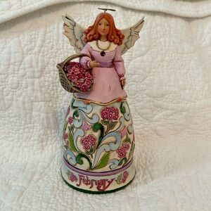 Jim Shore February Angel Amethyst Birthstone Series